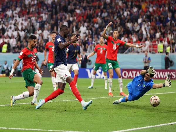 Randal Kolo Muani scoring a goal for France against Morocco in semi-final of FIFA World Cup 2022 (Image: FIFA World Cup Twitter)