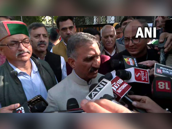 Himachal Pradesh Chief Minister Sukhvinder Singh Sukhu speaking to media on Thursday. (Photo:ANI)