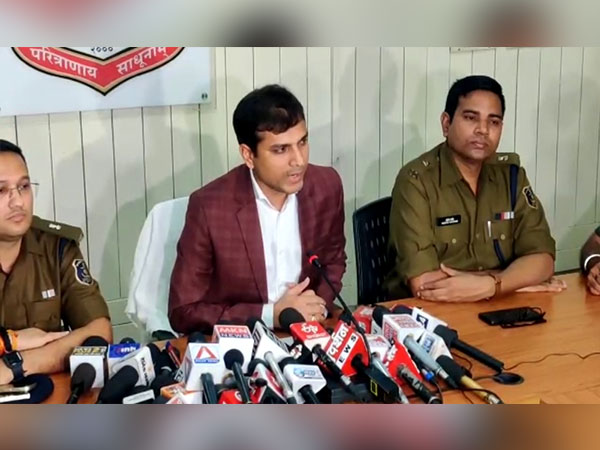 SSP Prashant Agrawal addressing the media. (Photo/ANI)