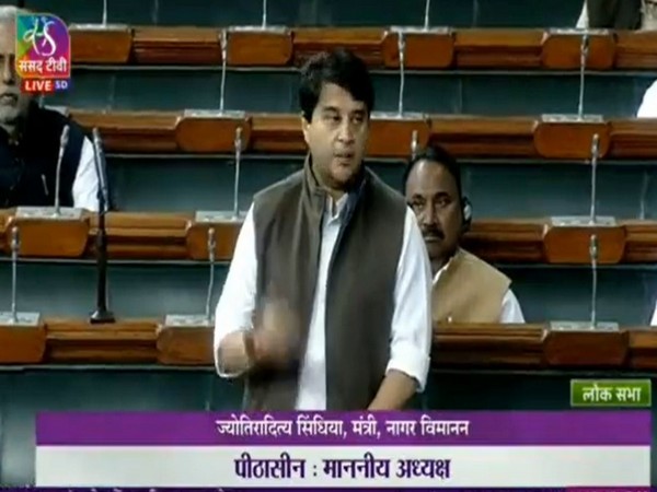 Union minister Jyotiraditya Scindia in Lok Sabha (Image: Lok Sabha)