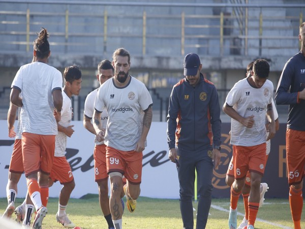RoundGlass Punjab FC team at practice. (Image: I-League)