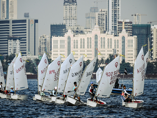 Sailors in action during day-1 of 2022 Optimist Asian and Oceanian Championship