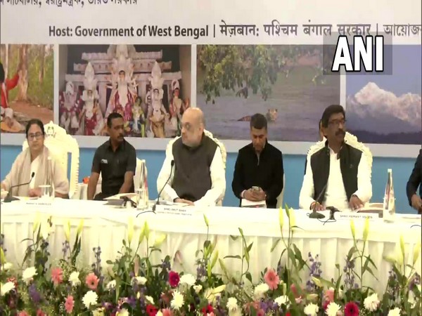 Union Home Minister Amit Shah during the 25th Eastern Zonal Council (at the centre) 