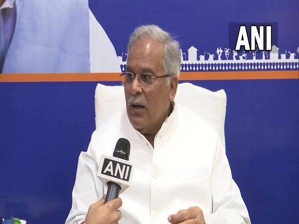 Chhattisgarh Chief Minister Bhupesh Baghel in Raipur (Photo/ANI)