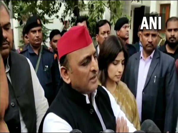 Samajwadi Party chief Akhilesh Yadav in Etawah (Photo/ANI)