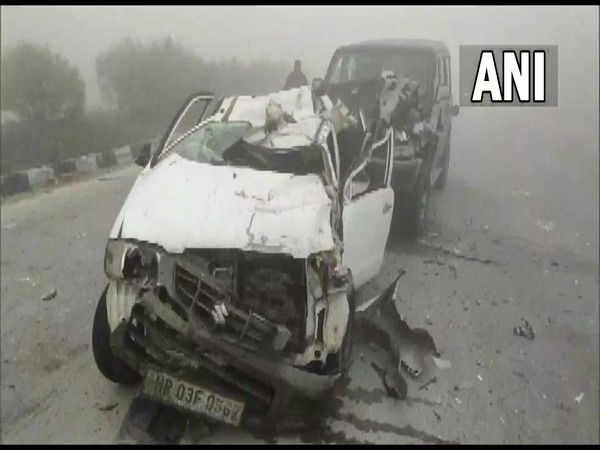 A damaged vehicle (Image/ANI Photo)