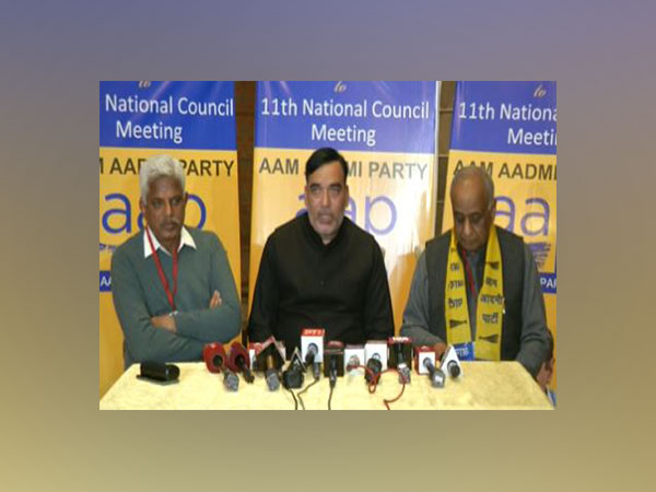 Delhi Minister Gopal Rai addressing a press conference (Photo: AAP Twitter)