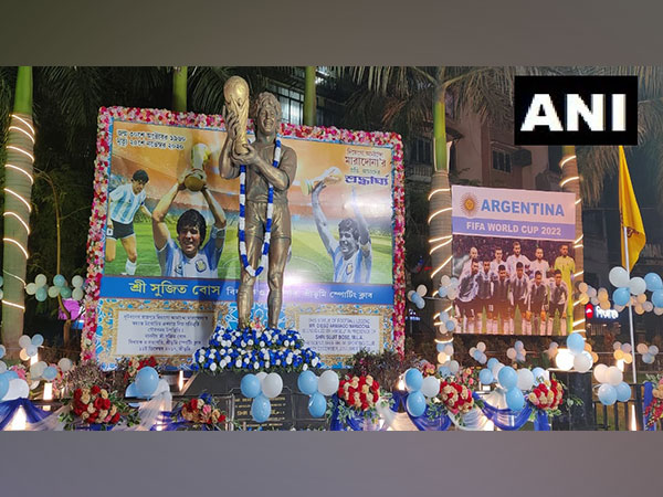Celebrations in Kolkata after Argentina's WC win. (Photo/ANI)