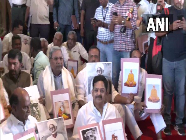 Congress leaders protest Savarkar's portrait installation inside Karnataka Assembly Hall