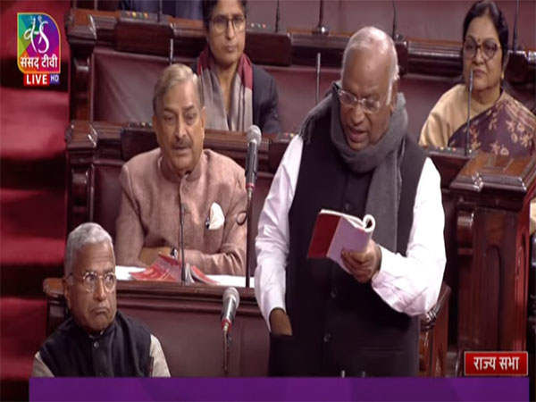 LoP Kharge speaking in Parliament before the Opposistion walked out.