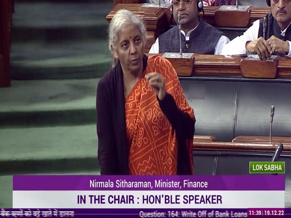 Union finance minister Nirmala Sitharaman in Lok Sabha (Photo: Sansad TV)