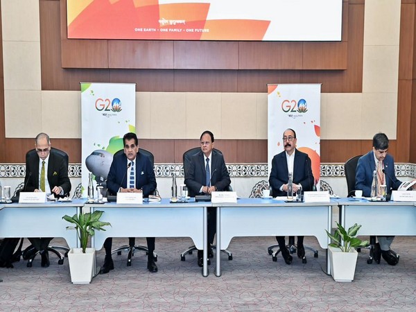 India's G20 Sherpa Amitabh Kant holds meeting with PM's Principal Secretary PK Mishra (Photo: ANI)