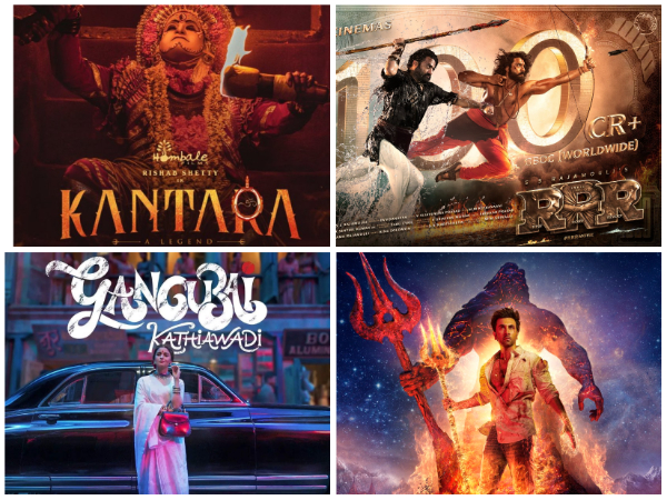 Posters of Kantara, RRR, Gangubai kathiawadi, Brahmastra