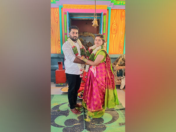 Abducted woman's wedding photo (Image/ANI) 