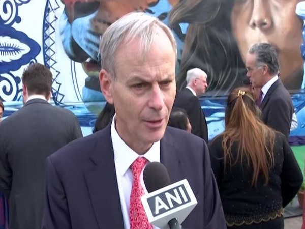 Netherlands ambassador to India Marten van den Berg speaking with ANI on Tuesday. (Photo: ANI)