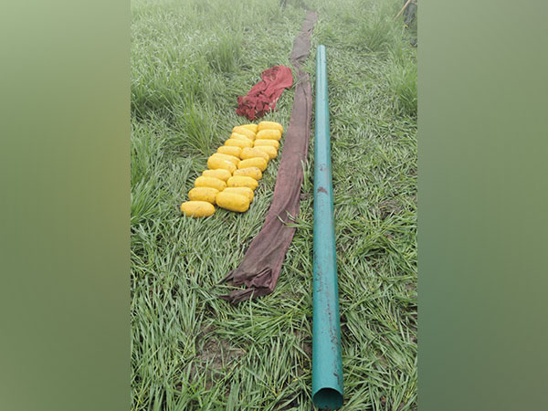 BSF recovers 25 kg heroin near India-Pakistan border in Punjab's Fazilka. (ANI/photo)