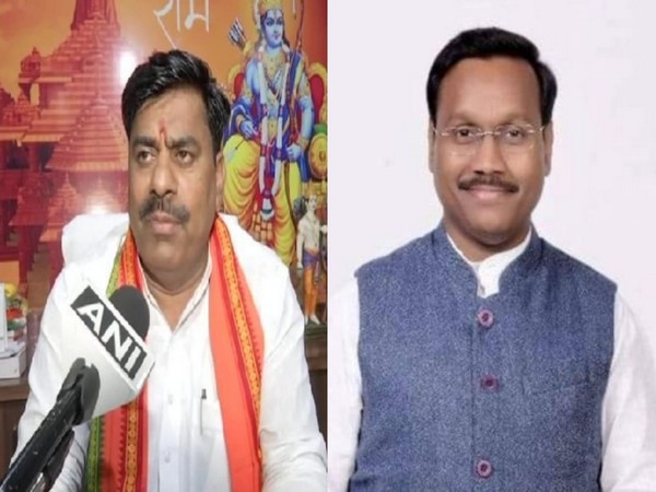 BJP MLA Rameshwar Sharma (L) and Congress MLA Kamleshwar Patel ((R) photo/twitter)