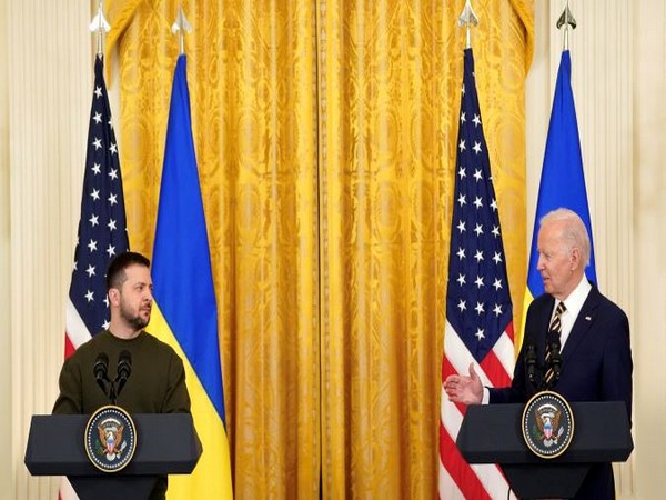 Ukrainian President Volodymyr Zelenskyy in a joint press conference with US President Joe Biden. (Photo Credit - Reuters)