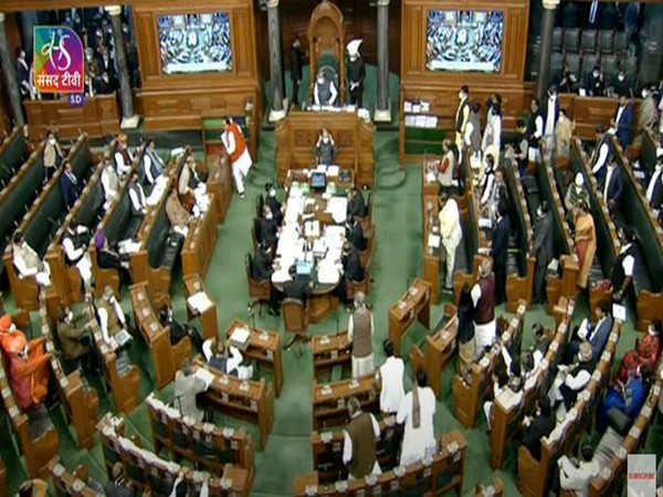 A visual from the Lok Sabha (Photo/ANI)