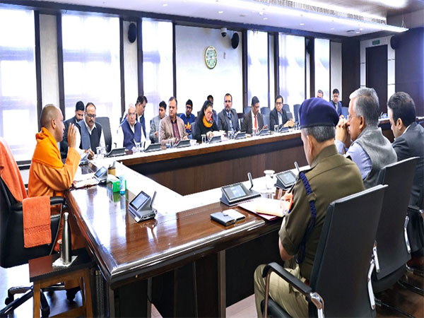 Yogi Adityanath chairs meeting on Covid preparedness (Photo/ANI)