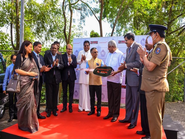 Indian High Commissioner Gopal Baglay hands over SUVs to Sri Lanka's Minister of Public Security Tiran Alles (Image: Twitter/@IndiainSL)