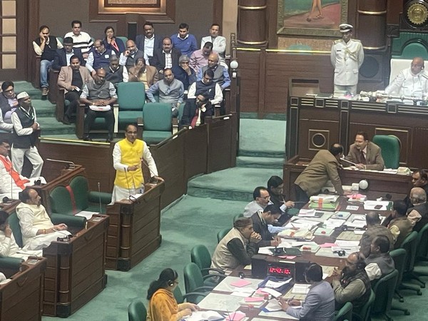 MP CM Chouhan speaking in the state assembly on Thursday (Photo/ANI) 