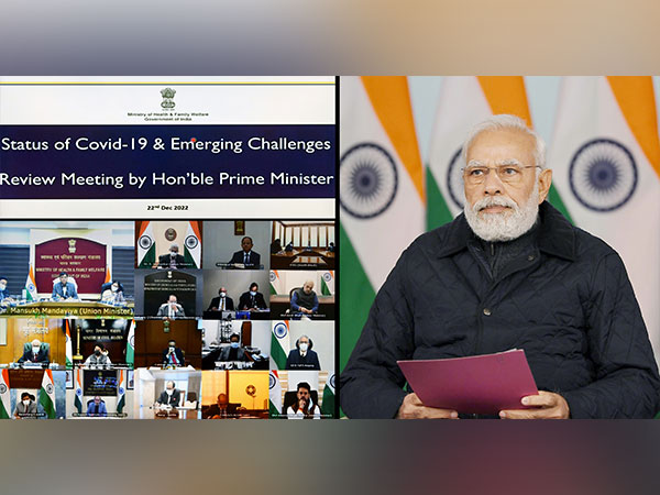 Prime Minister Narendra Modi chaired high-level meeting to assess COVID-19 situation (Photo/ANI)