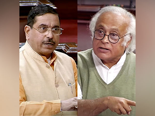 Union Minister Pralhad Joshi and Congress leader Jairam Ramesh (Photo:Sansad TV)