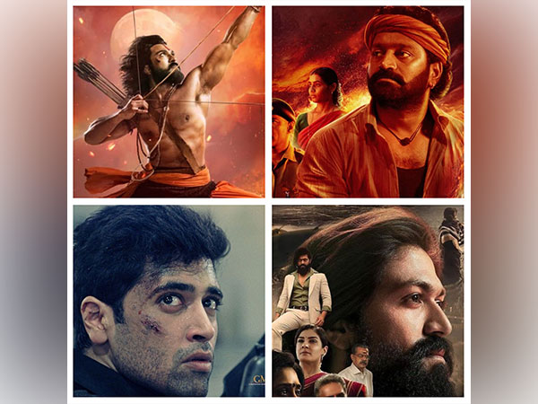 Posters of 'RRR', 'Kantara', 'Major' and 'K.G.F: Chapter 2' (Image Source: Instagram)