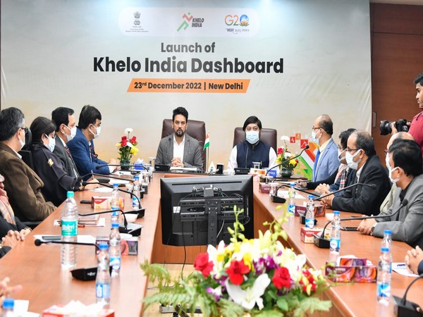 Sports Minister Anurag Thakur launching Khelo India dashboard (Image: SAI media)