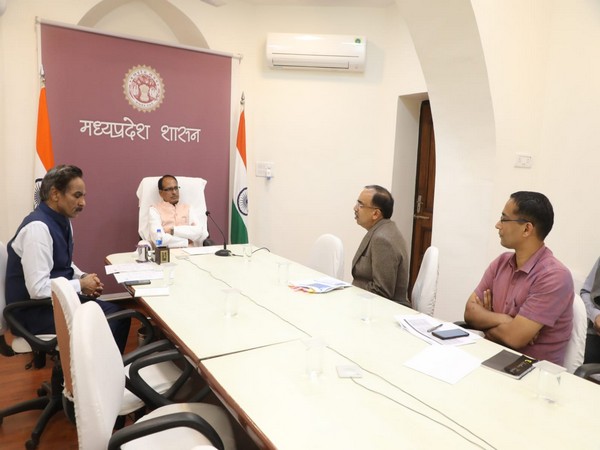 MP CM Shivraj Singh Chouhan at the review meeting. (Photo/ANI)