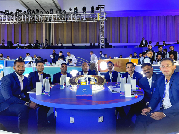 Delhi Capitals team management during IPL Auction 2023 (Image: DC Twitter)