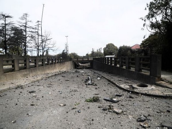 The damaged bridge where a gas tanker exploded in Boksburg near Johannesburg. (Photo Credit - Reuters)