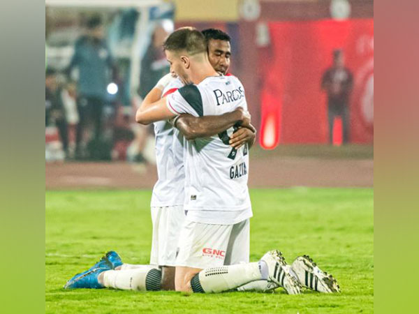 NorthEast United FC players celebrating after win (Photo: NorthEast United FC Twitter)