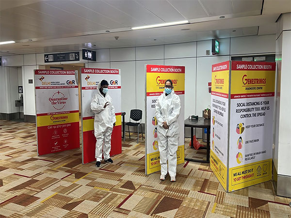 Genestrings Diagnostic testing random international passengers at Delhi Airport (Photo/ANI)
