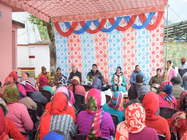 A chaupal organised in Kwanli village. (Photo/ANI)