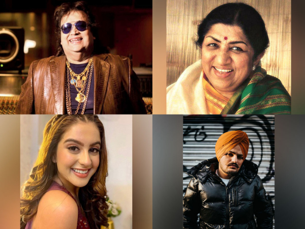 Bappi Lahiri, Lata Mangeshkar, Tunisha Sharma, Sidhu Moose Wala (File pictures)
