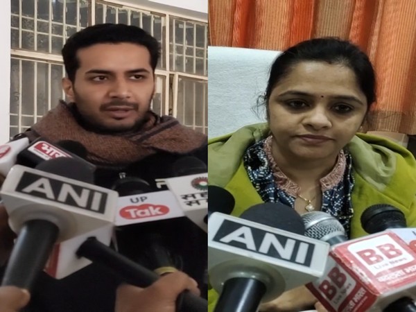 Kashmiri student at AMU, Jibraan, Aditional District Magistrate Minu Rana, Aligarh (Photo:ANI)