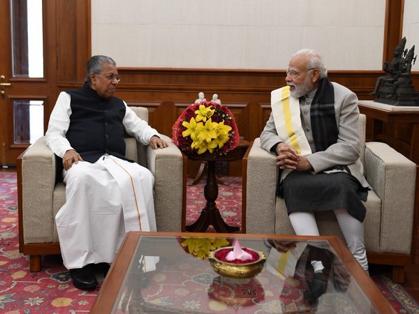 Prime Minister Modi with Kerala chief minister P Vijayan (Right). (Picture Courtesy Kerala CMO)