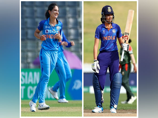 Renuka Singh, Yastika Bhatia (Photo: BCCI Women's Twitter)