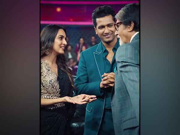 Vicky Kaushal and Kiara Advani with Big B (Image source: Instagram)