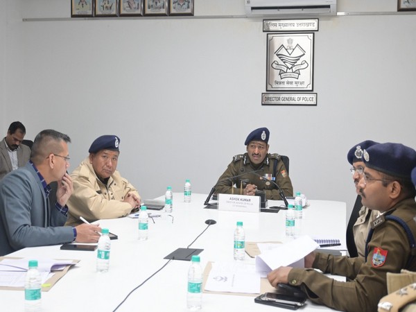Uttarakhand DGP holds review meeting (Photo/ANI)