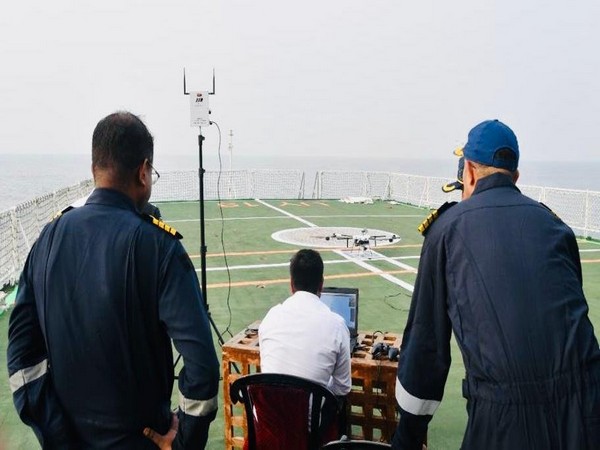Indian Coast Guard concluded maiden contract for multicopter (VTOL) drones. (Image/ ANI Photo)