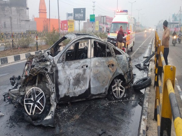Indian Cricketer Rishabh Pant's car after accident  (File Photo/ANI)