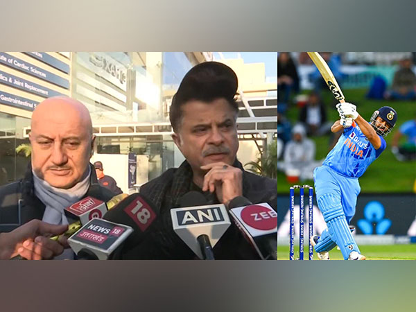 Anil Kapoor, Anupam Kher (ANI Photos), Rishabh Pant (Image source: Twitter)
