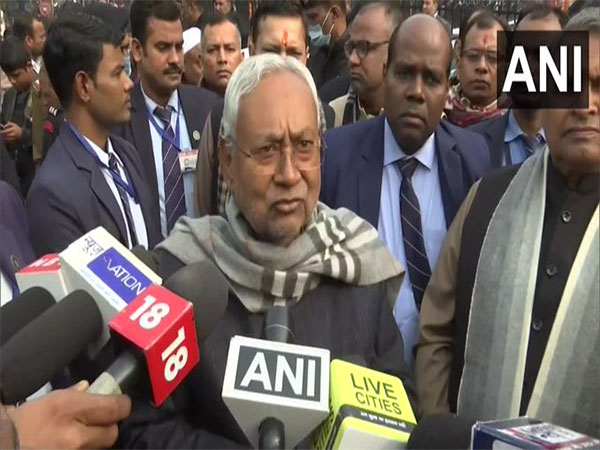 Bihar Chief Minister Nitish Kumar speaks to the media(Photo/ANI)