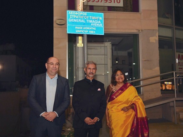 S. Jaishankar on the Larnaca street named after General K S Thimayya (Source: Twitter/@DrSJaishankar)