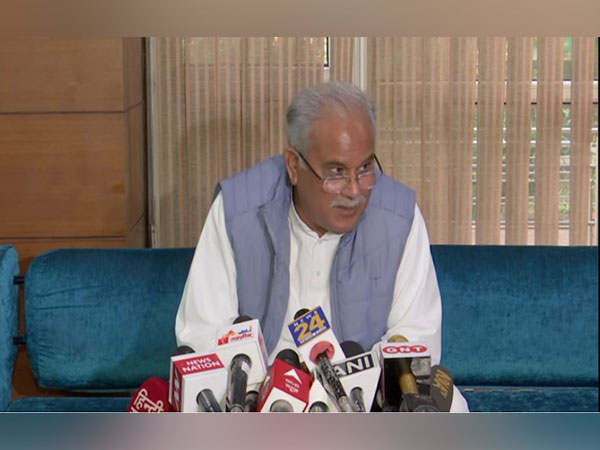 Chhattisgarh Chief Minister Bhupesh Baghel at a press conference in New Delhi. (Photo/ANI)