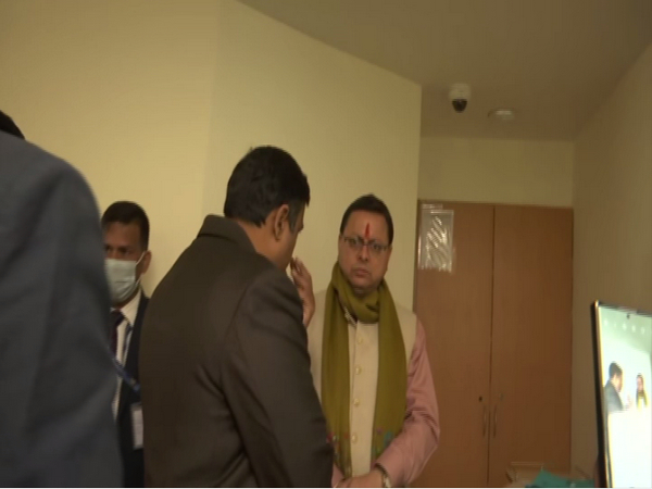 Uttarakhand Chief Minister Pushkar Singh Dhami at the Max hospital. (Photo/ANI)