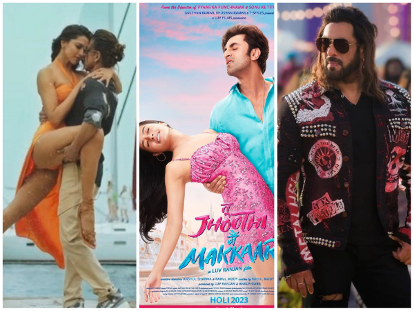 Still from Pathan, Tu Jhoothi Main Makkar poster, Still from Kisi Ka Bhai Kisi Ki Jaan (Image Source: Instagram)